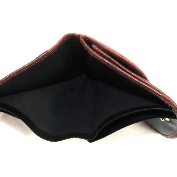 Buxton Wallet, Brown Leather Coin Purse, Small Bill Holder, Marbled Look Finish, - Picture 10 of 10